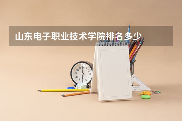山东电子职业技术学院排名多少