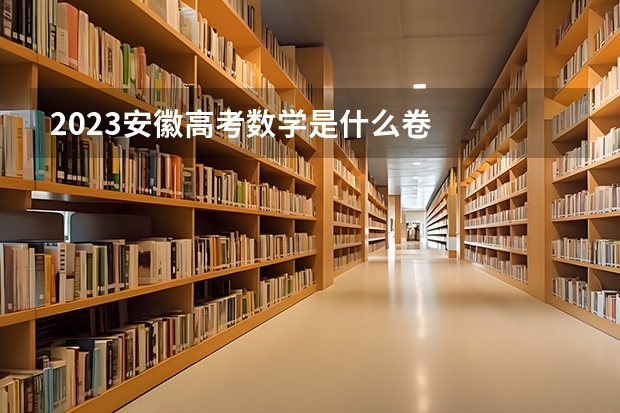 2023安徽高考数学是什么卷