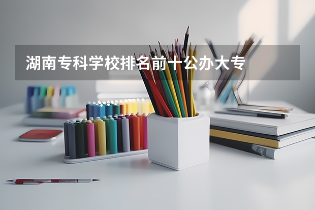 湖南专科学校排名前十公办大专