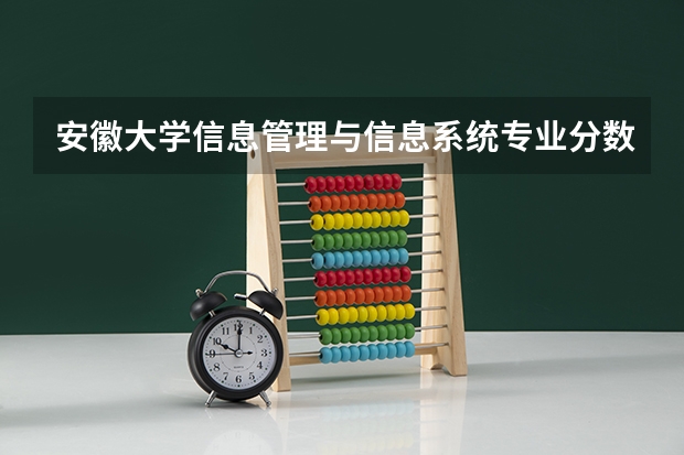 安徽大学信息管理与信息系统专业分数线是多少(历年分数线汇总)