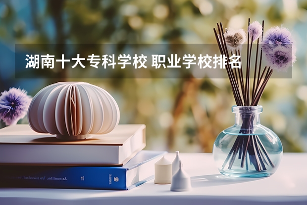 湖南十大专科学校 职业学校排名