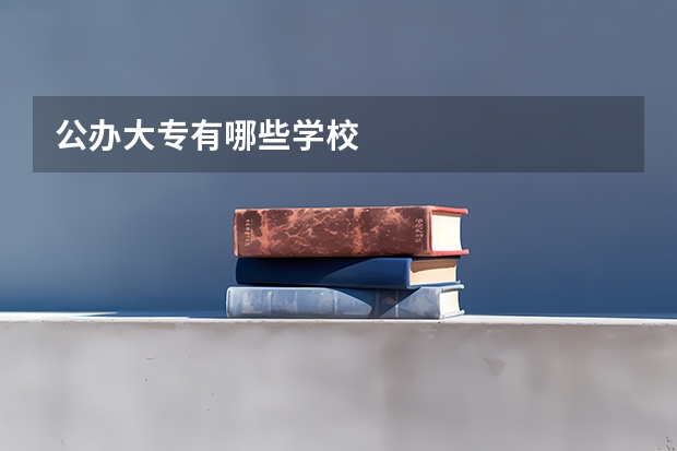 公办大专有哪些学校
