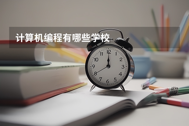 计算机编程有哪些学校