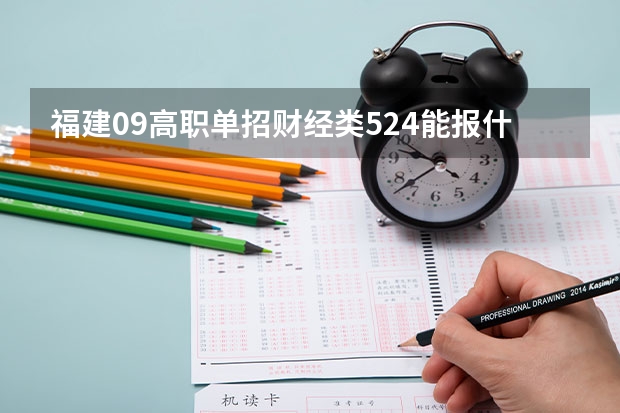 福建09高职单招财经类524能报什么学校？