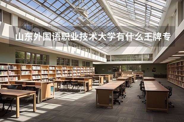 山东外国语职业技术大学有什么王牌专业？