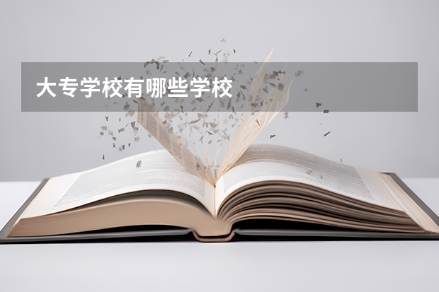 大专学校有哪些学校