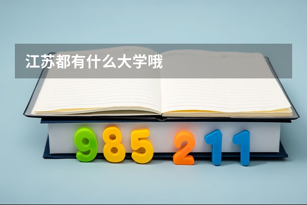 江苏都有什么大学哦