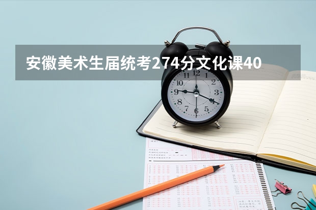 安徽美术生届统考274分文化课400分上什么学校？