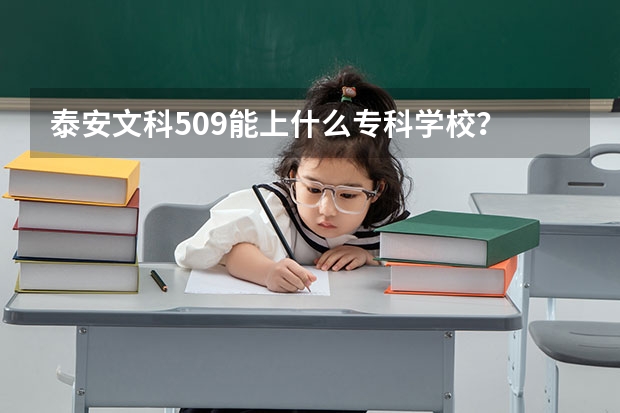 泰安文科509能上什么专科学校？