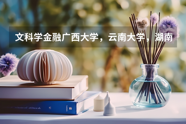 文科学金融广西大学,云南大学,湖南师范大学,长沙理工大学哪个较好?急!(位置,离市区远近,学校就业