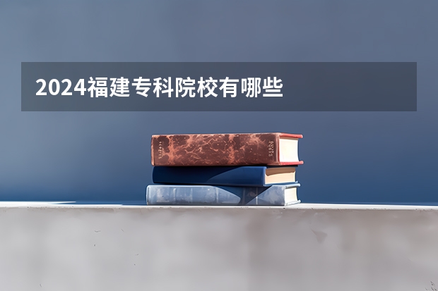 2024福建专科院校有哪些