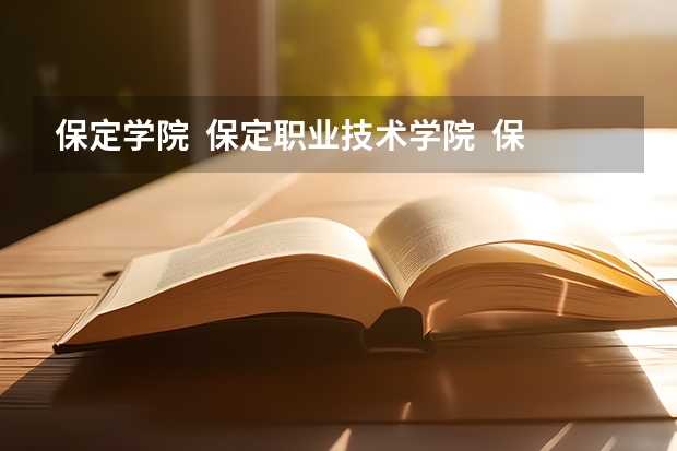 保定学院  保定职业技术学院  保定金融专科学校哪个好些？